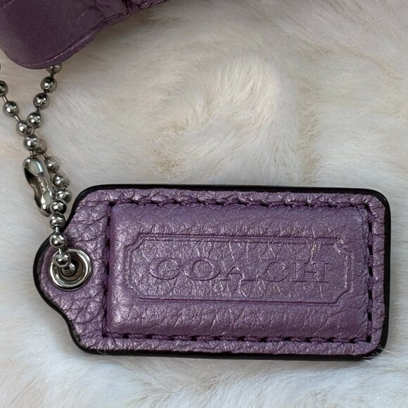 Coach Brooke Convertible Purple Soft Pebbled Leather Hobo/Shoulder Bag - Picture 12 of 16